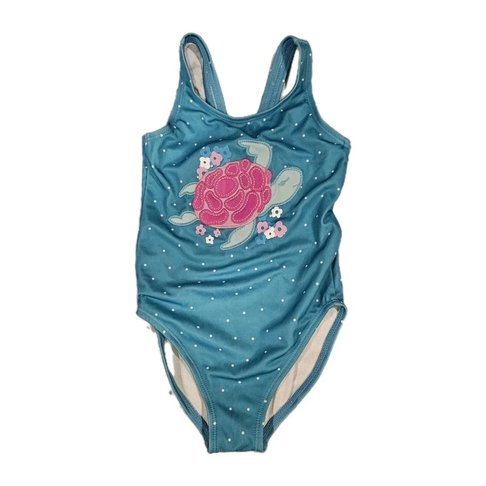 Gymboree Turtle One Piece Swimsuit Toddler Girls Size 4T‎